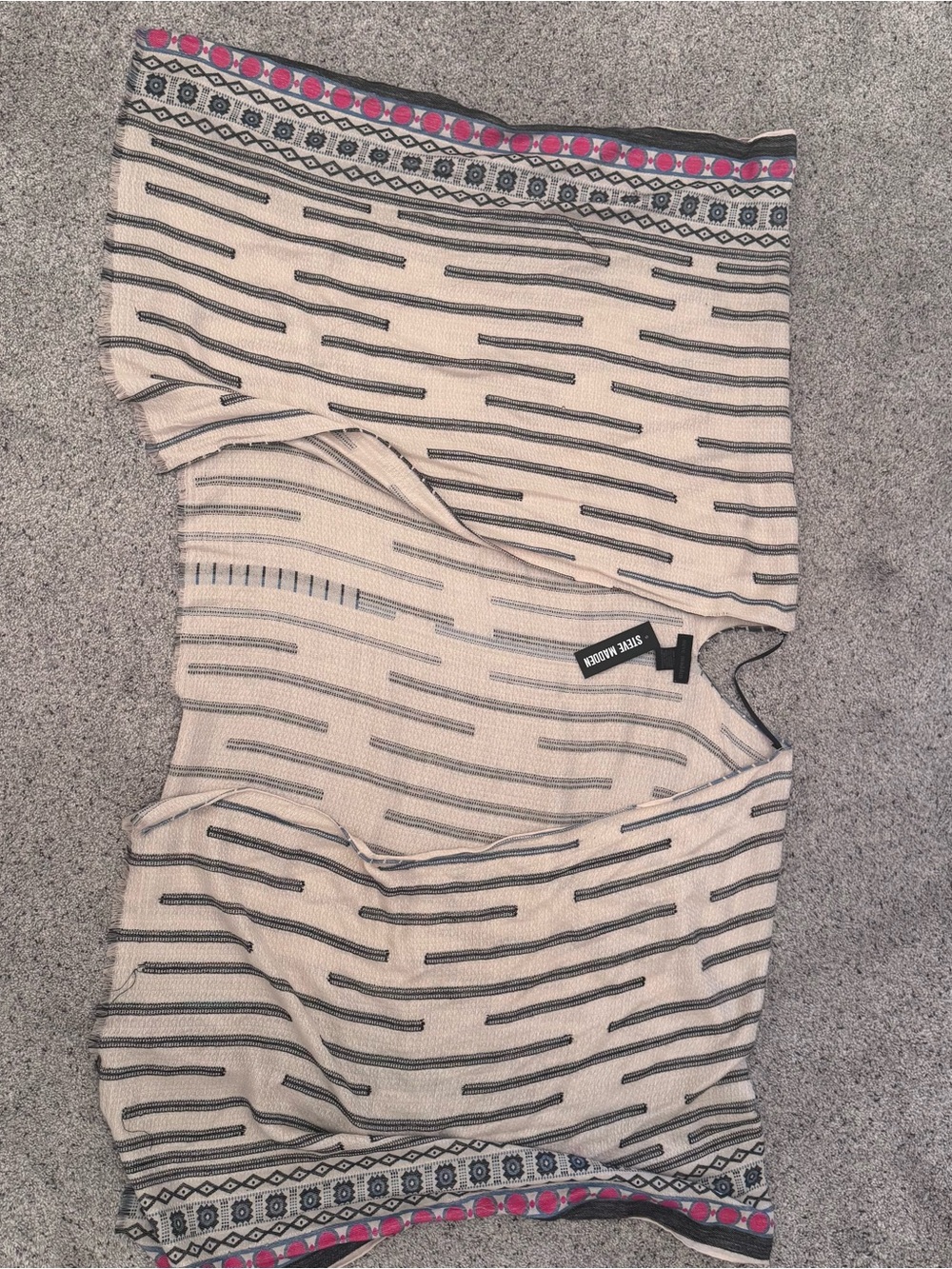 Steve Madden Swimsuit Coverup/Poncho with Hi-Lo Back
